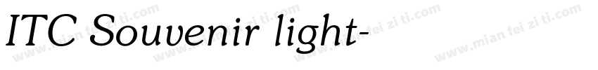 ITC Souvenir light字体转换